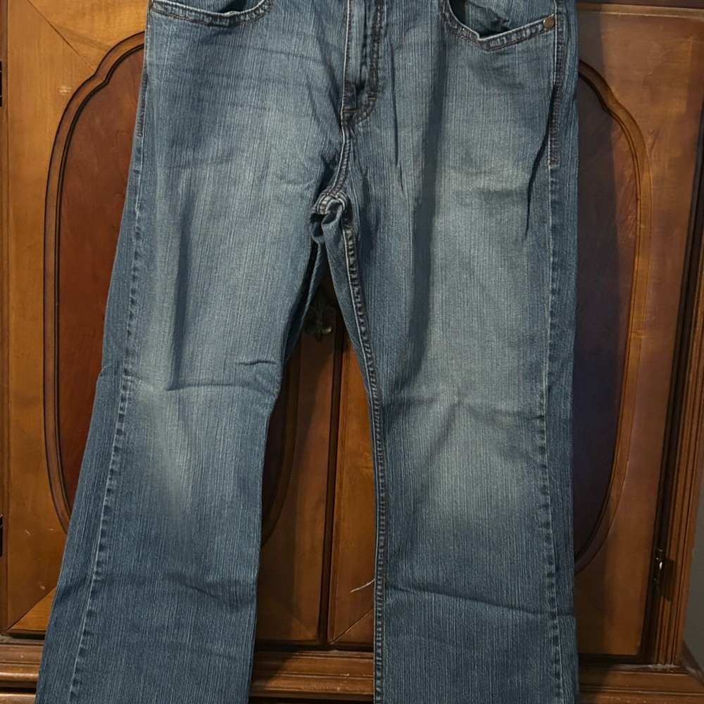 Cody James Blue Bootcut Jeans with Vintage Wash